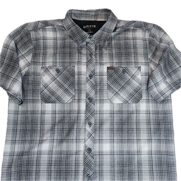 Orvis Other - Orvis Shirt‎ Mens Large Black Plaid Short Sleeve Performance Fishing Outdoor